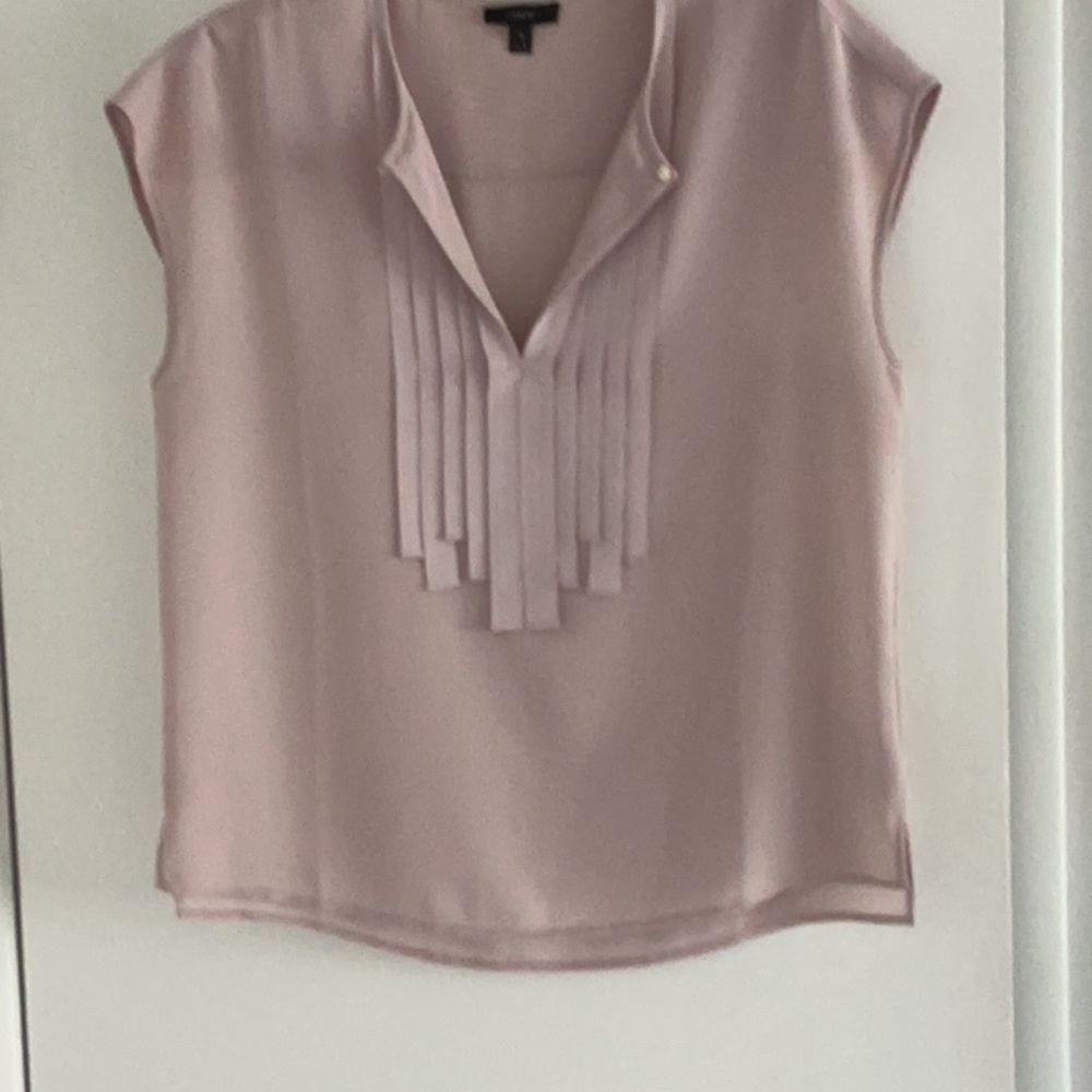 J. Crew Light Pink Pleated Blouse